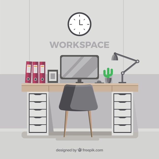 Fond élégant De L'espace De Travail