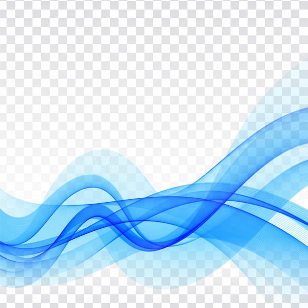 Vecteur gratuit fond élégant moderne transparent vague bleue