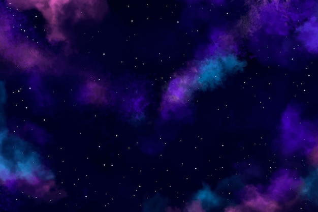 Fond d'espace extra-atmosphérique aquarelle violet