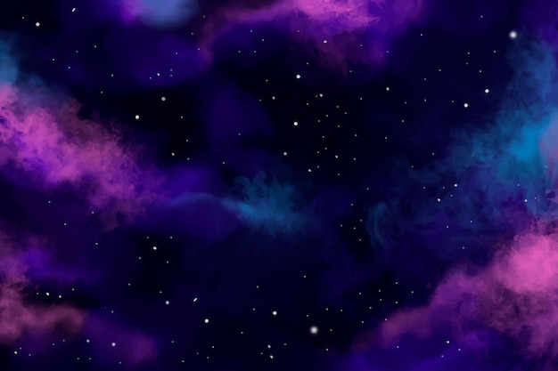 Fond d'espace extra-atmosphérique aquarelle