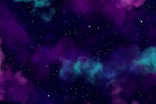 Fond d'espace extra-atmosphérique violet aquarelle