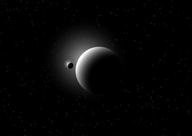 Fond de l&#39;espace avec des planètes fictives