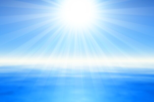 Fond d'été plat avec soleil