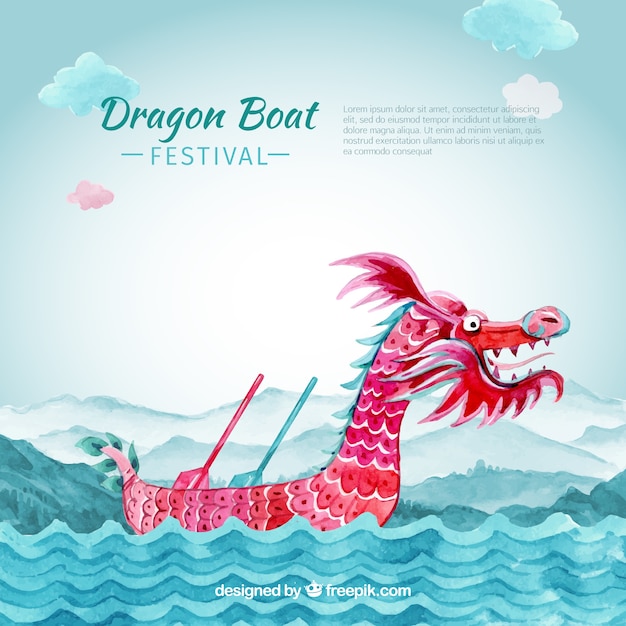 fond festival de bateau dragon