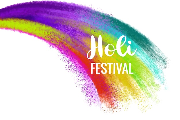 Vecteur gratuit fond de festival joyeux holi de vague de pulvérisation colorée multicolore