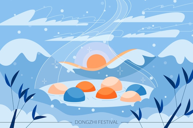 Fond De Festival Plat Dongzhi