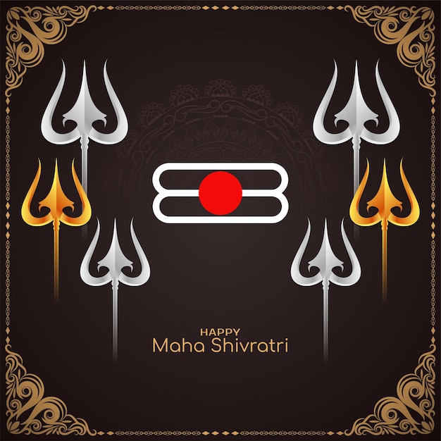 Vecteur gratuit fond de festival traditionnel hindou maha shivratri heureux