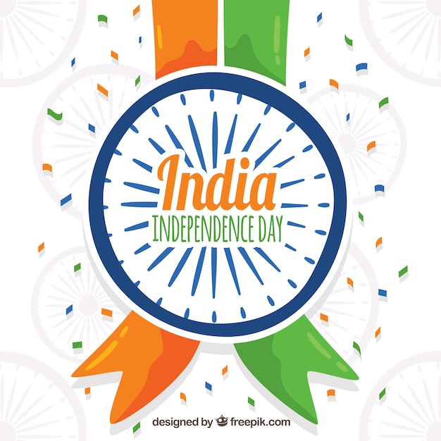 Vecteur gratuit fond de la fête de l'indépendance indienne