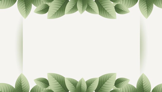 Fond de feuilles botaniques avec espace de texte