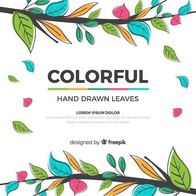 Fond De Feuilles Tropicales Colorées