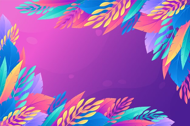 Fond de feuilles tropicales dégradé