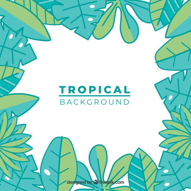 Fond De Feuilles Tropicales