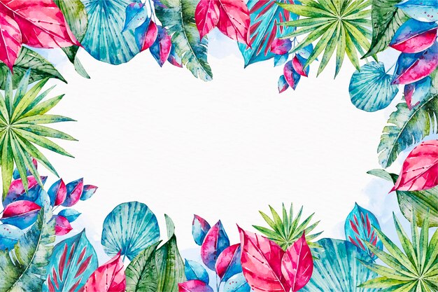 Fond de feuilles tropicales