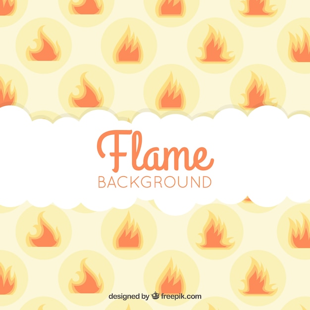 Vecteur gratuit fond flames en design plat