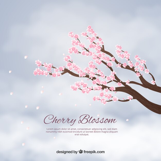 Fond de fleur de cerisier dans un style réaliste