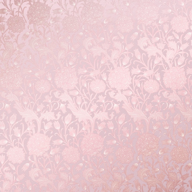 Fond De Fleur Rose, Motif Vintage En Vecteur De Conception Esthétique