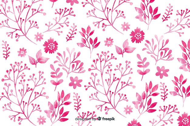 Fond de fleurs aquarelle rose monochromatique