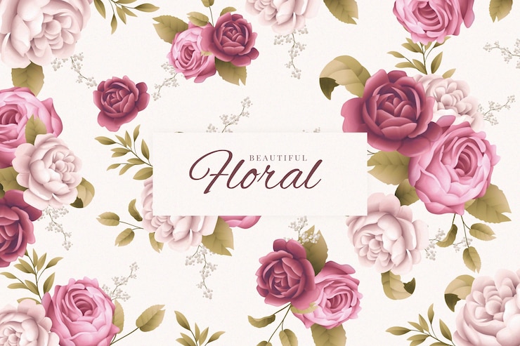 Vecteur gratuit fond floral aquarelle