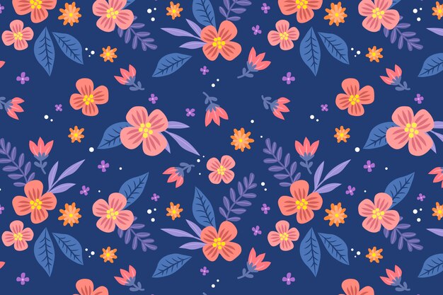Fond floral ditsy coloré