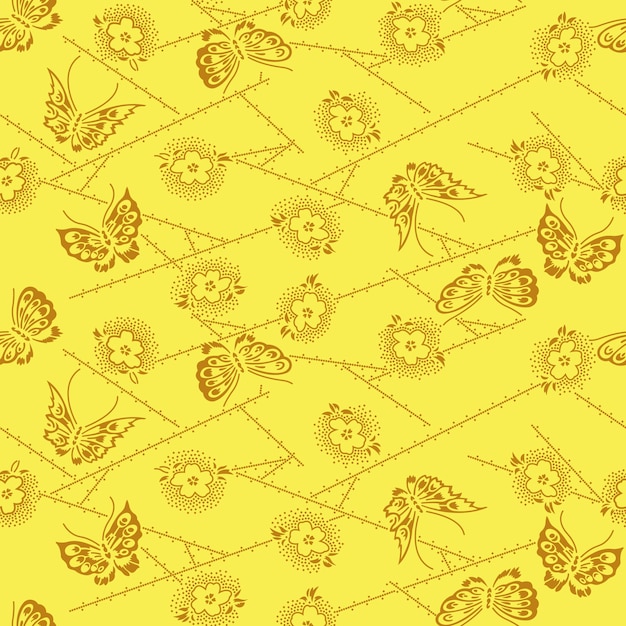 Fond floral jaune