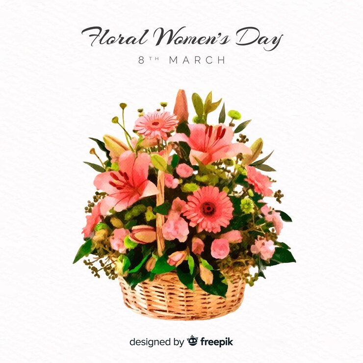 Vecteur gratuit fond floral de la journée des femmes