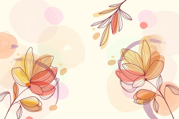 Fond floral naturel aquarelle