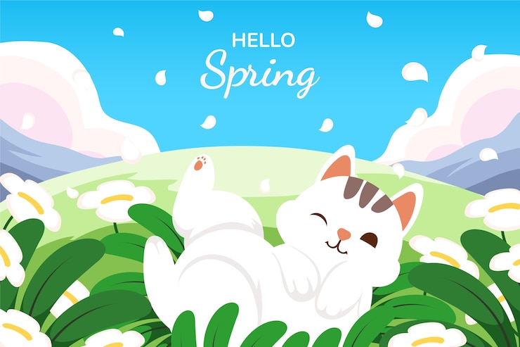 Vecteur gratuit fond floral plat pour le printemps