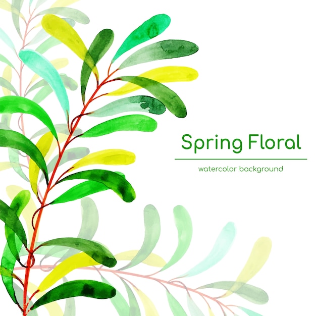 Fond floral de printemps aquarelle