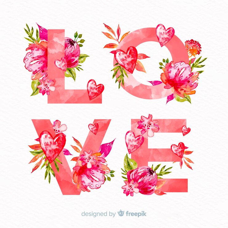 Vecteur gratuit fond floral saint valentin
