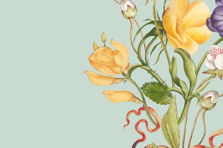 Vecteur gratuit fond floral vert dans un style de texture de papier pastel, remixé à partir d'œuvres d'art de pierre-joseph redouté