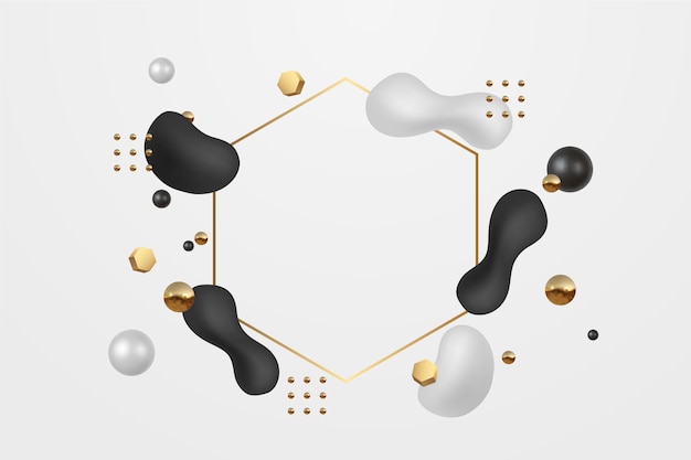 Fond Flottant De Formes 3d Réalistes