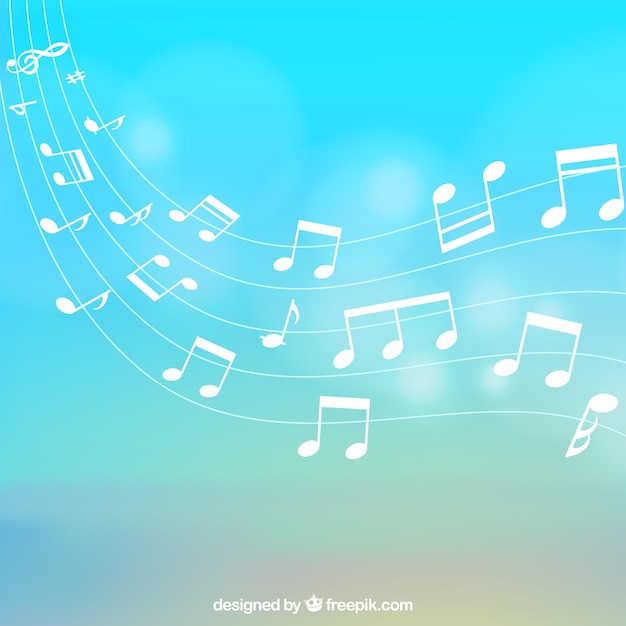 Fond Flou Des Notes Musicales