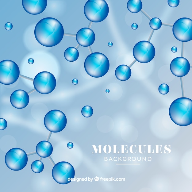 Fond floue avec des molécules bleues
