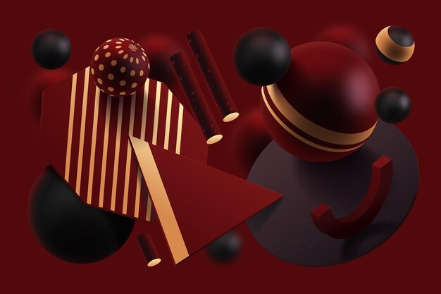 Fond de formes géométriques 3D