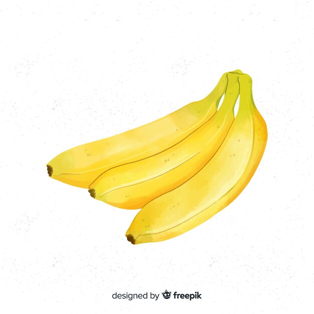 Fond de fruits aquarelle avec des bananes