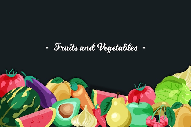 Fond de fruits et légumes
