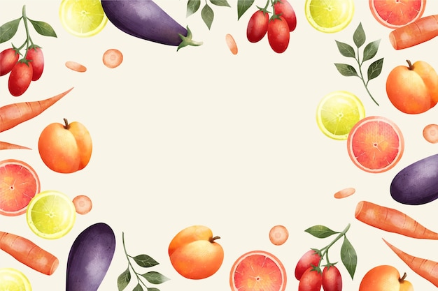 Fond De Fruits Et Légumes