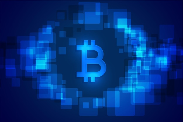 Fond futuriste de monnaie de technologie crypto Bitcoin