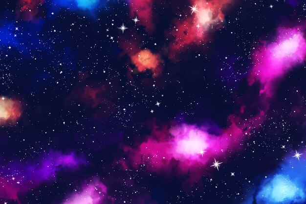 Fond de galaxie aquarelle