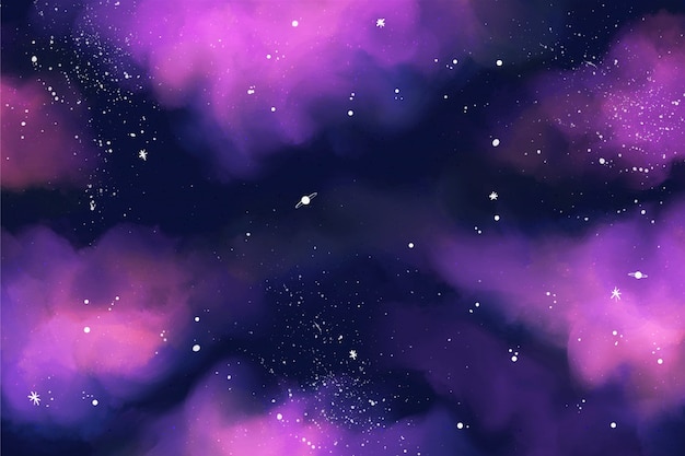 Fond de galaxie aquarelle