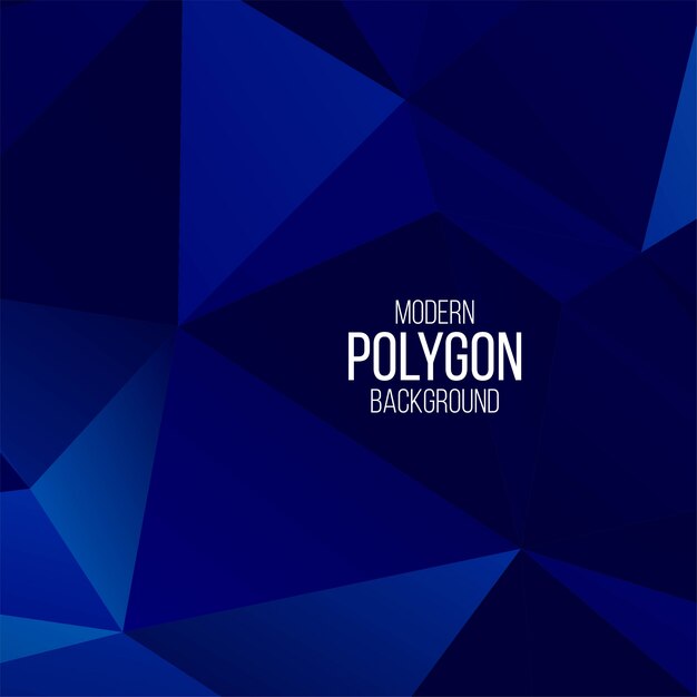 Fond géométrique abstrait polygone bleu