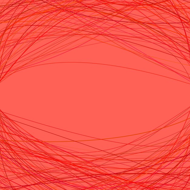 Fond géométrique abstrait rouge avec des rayures arquées - conception de vecteur