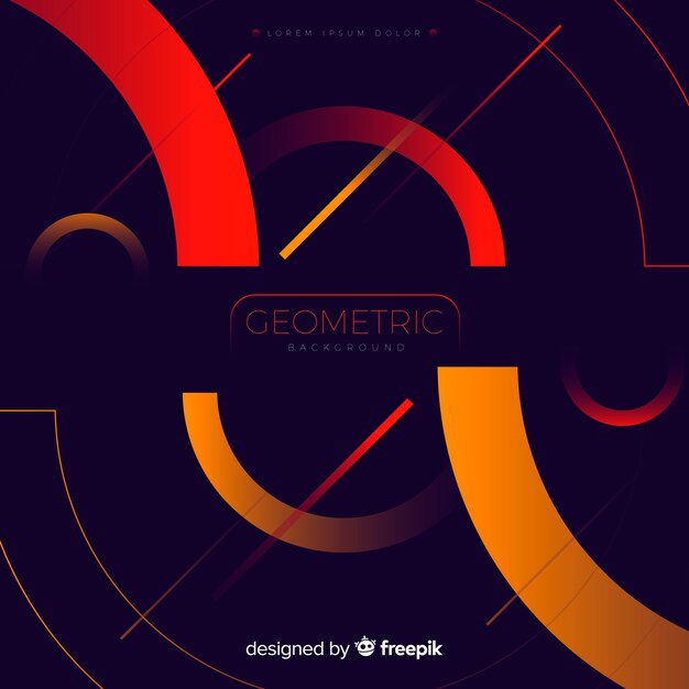 Fond géométrique avec des formes en dégradé