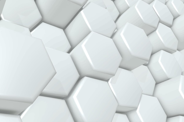 Fond géométrique des hexagones 3d réalistes