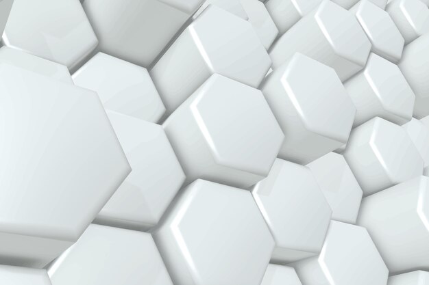 Fond géométrique des hexagones 3d réalistes