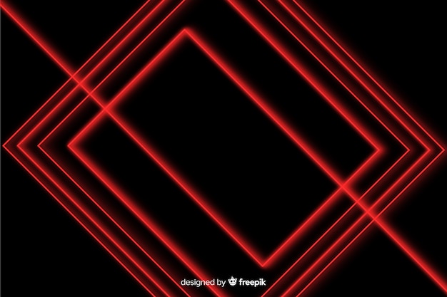 Fond géométrique de lumières rouges