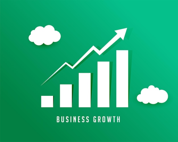 Vecteur gratuit fond de graphique du marché des actions financières avec flèche de croissance vers le haut