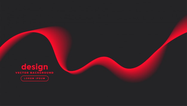 Vecteur gratuit fond gris foncé avec un design vague rouge
