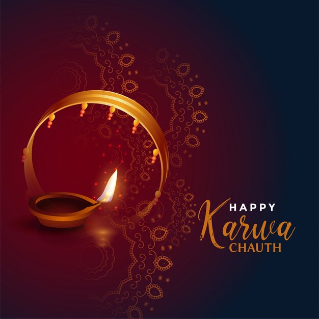 Fond heureux Karwa Chauth