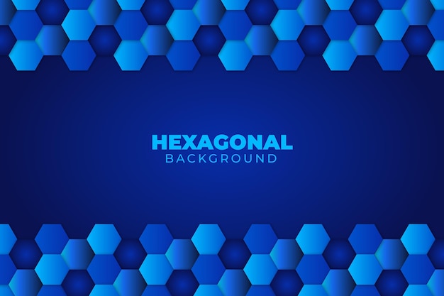 Vecteur gratuit fond hexagonal dégradé bleu